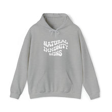 Load image into Gallery viewer, NATURAL IMMUNITY WINS WHITE LETTER GROOVY HOODIE