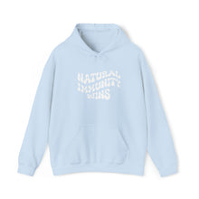 Load image into Gallery viewer, NATURAL IMMUNITY WINS WHITE LETTER GROOVY HOODIE
