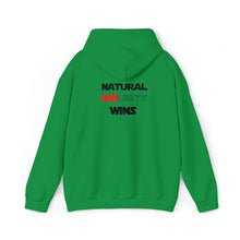 Load image into Gallery viewer, MULTI-COLORED, S/W THEMED, NATURAL IMMUNITY WINS HOODIE W/ LOGO ON BACKSIDE