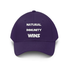 Load image into Gallery viewer, NATURAL IMMUNITY WINS HAT (WHITE) PRINT