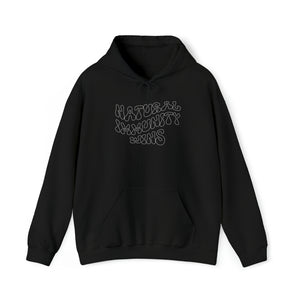 NATURAL IMMUNITY WINS BLACK LETTER GROOVY HOODIE