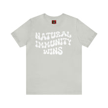 Load image into Gallery viewer, NATURAL IMMUNITY WINS WHITE LETTER GROOVY TEE