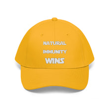 Load image into Gallery viewer, NATURAL IMMUNITY WINS HAT (WHITE) PRINT