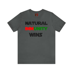 MULTI-COLORED S/W THEMED NATURAL IMMUNITY WINS TEE