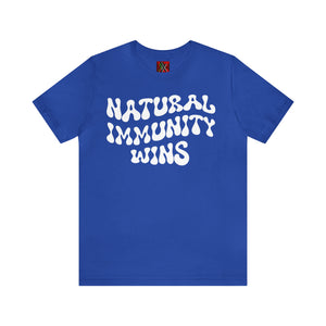 NATURAL IMMUNITY WINS WHITE LETTER GROOVY TEE