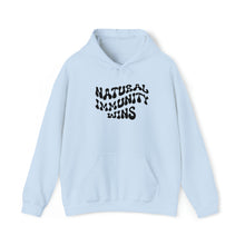 Load image into Gallery viewer, NATURAL IMMUNITY WINS BLACK LETTER GROOVY HOODIE