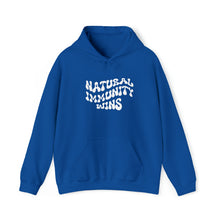 Load image into Gallery viewer, NATURAL IMMUNITY WINS WHITE LETTER GROOVY HOODIE