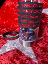 Load image into Gallery viewer, &quot;Educated not vaccinated&quot; wristband ❌